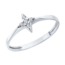 Кольцо SOKOLOV - Серебро 925, Фианит (арт. 94013765)