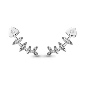 Серьги Аквамарин - Серебро 925, Фианит (арт. 48405А.5)