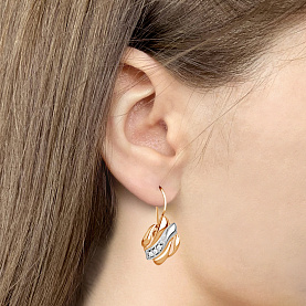 Серьги Аквамарин - Серебро 925, Фианит (арт. 49209А.6)