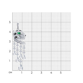 Подвеска SOKOLOV - Серебро 925, Фианит, Эмаль (арт. 94033332)