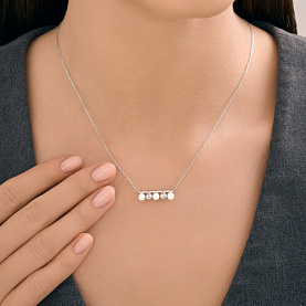 Колье Diamant - Серебро 925, Жемчуг имитация (арт. 94-170-02377-1)
