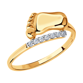 Кольцо SOKOLOV - Золото 375, Фианит (арт. 016675-4)