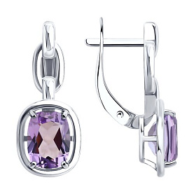 Серьги SOKOLOV - Серебро 925, Аметист (арт. 92025382)