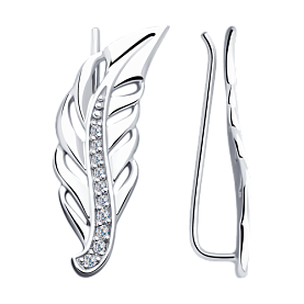 Серьги SOKOLOV - Серебро 925, Фианит (арт. 94023384)