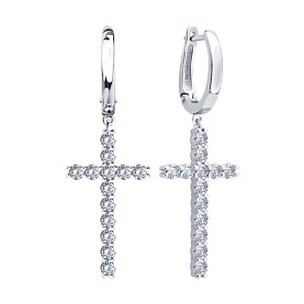 Серьги SOKOLOV - Серебро 925, Фианит (арт. 94027088)