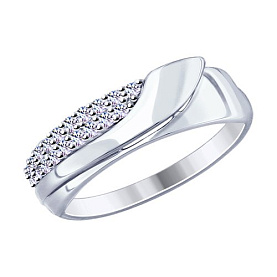 Кольцо SOKOLOV - Серебро 925, Фианит (арт. 94012671)