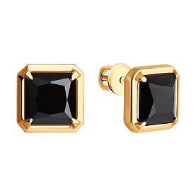 Серьги Diamant - Серебро 925, Оникс (арт. 93-322-01915-1)