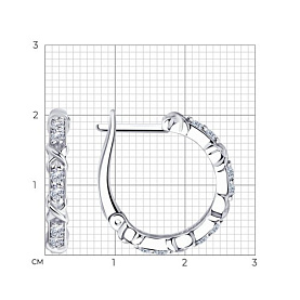 Серьги SOKOLOV - Серебро 925, Фианит (арт. 94025093)