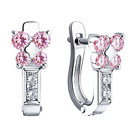 Серьги SOKOLOV - Серебро 925, Фианит (арт. 94026111)