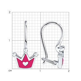 Серьги Diamant - Серебро 925, Эмаль (арт. 94-120-02219-1)
