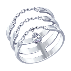 Кольцо SOKOLOV - Серебро 925, Фианит (арт. 94012661)