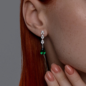 Серьги SOKOLOV - Серебро 925, Фианит (арт. 94026775)