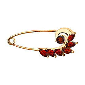 Булавка SOKOLOV - Золото 375, Гранат (арт. 37740109)