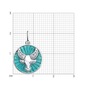 Подвеска Diamant - Серебро 925, Фианит, Эмаль (арт. 94-130-02335-1)