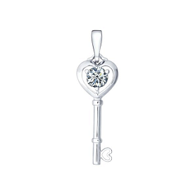 Подвеска SOKOLOV - Серебро 925, Фианит (арт. 94030238)