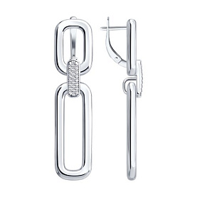Серьги SOKOLOV - Серебро 925, Фианит (арт. 94027128)