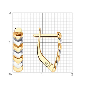 Серьги Diamant - Золото 585, Фианит (арт. 51-120-02212-1)