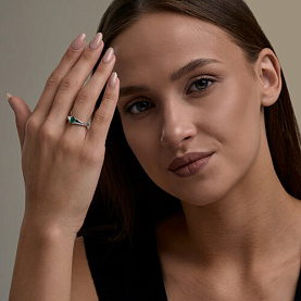 Кольцо SOKOLOV - Серебро 925, Агат, Фианит (арт. 92014831)