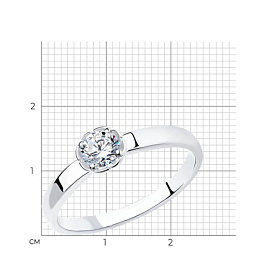 Кольцо SOKOLOV - Серебро 925, Фианит (арт. 94011749)