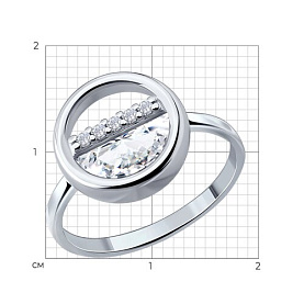 Кольцо SOKOLOV - Серебро 925, Фианит (арт. 94015026)