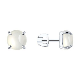 Серьги Diamant - Серебро 925, Лунный камень (арт. 94-322-02384-3)