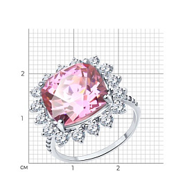 Кольцо SOKOLOV - Серебро 925, Фианит (арт. 94013866)