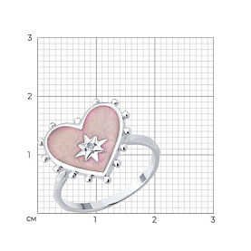 Кольцо SOKOLOV - Серебро 925, Фианит, Эмаль (арт. 94014412)