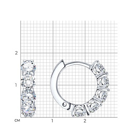 Серьги SOKOLOV - Серебро 925, Фианит (арт. 94027639-91)