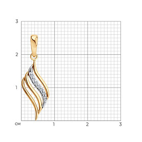 Подвеска SOKOLOV - Золото 585, Фианит (арт. 036880)