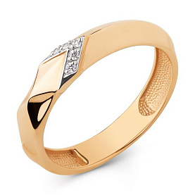 Кольцо ЮФ Династия - Золото 585, Фианит (арт. 027561-1102)