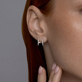 Серьги SOKOLOV - Серебро 925, Фианит (арт. 94026758)