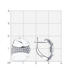 Серьги Diamant - Серебро 925, Фианит (арт. 94-120-00904-1)