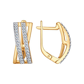 Серьги SOKOLOV - Серебро 925, Фианит (арт. 93020676)