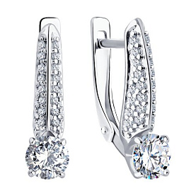 Серьги Diamant - Серебро 925, Фианит (арт. 94-120-02130-1)