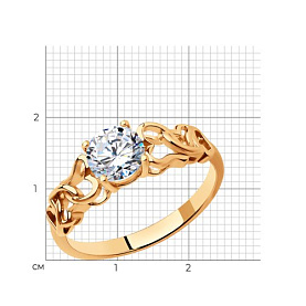 Кольцо SOKOLOV - Серебро 925, Фианит (арт. 93010241)