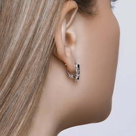 Серьги SOKOLOV - Серебро 925, Гранат, Фианит (арт. 92021140)