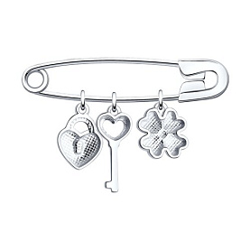 Булавка SOKOLOV - Серебро 925, Фианит (арт. 94040137)