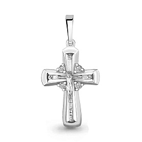 Подвеска Аквамарин - Серебро 925, Фианит (арт. 20717А.5)