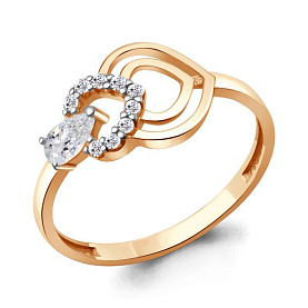 Кольцо Аквамарин - Серебро 925, Фианит (арт. 600081А.6)