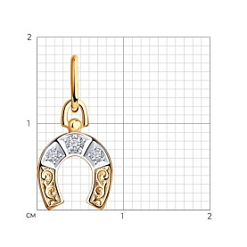 Подвеска SOKOLOV - Золото 585, Фианит (арт. 030405)