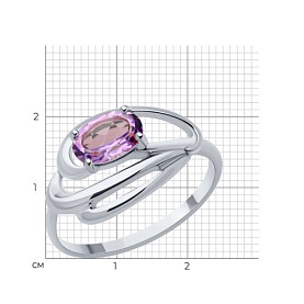 Кольцо Diamant - Серебро 925, Аметист (арт. 94-310-00174-2)