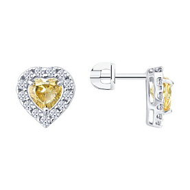 Серьги SOKOLOV - Серебро 925, Фианит (арт. 94027345)