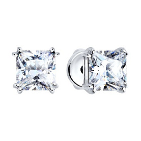 Серьги SOKOLOV - Серебро 925, Фианит (арт. 94021725)