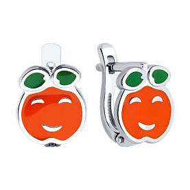 Серьги Diamant - Серебро 925, Эмаль (арт. 94-120-02149-1)