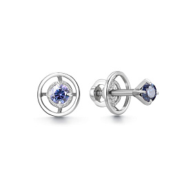 Серьги Дар - Серебро 925, Муассанит (арт. С-2453рс16156)