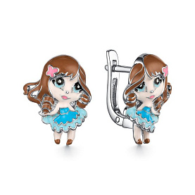 Серьги Мириада - Серебро 925, Эмаль (арт. 901022635)