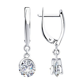 Серьги SOKOLOV - Серебро 925, Фианит (арт. 94023430)