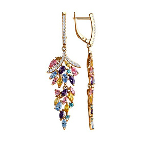 Серьги SOKOLOV - Серебро 925, Фианит (арт. 93022424)