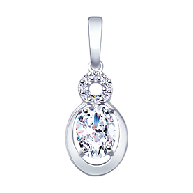 Подвеска SOKOLOV - Серебро 925, Фианит (арт. 94032166)