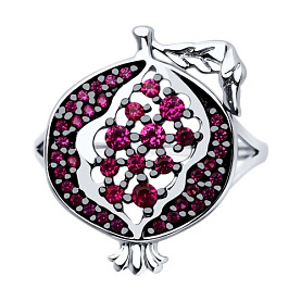 Кольцо SOKOLOV - Серебро 925, Синтетический рубин (арт. 94014173)